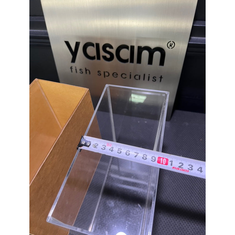 YASAM - 光学透明亚克力鱼缸适用于斗鱼 L20 W10 H20