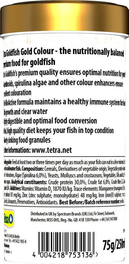 TETRA 金鱼饲料（颗粒状和条状）