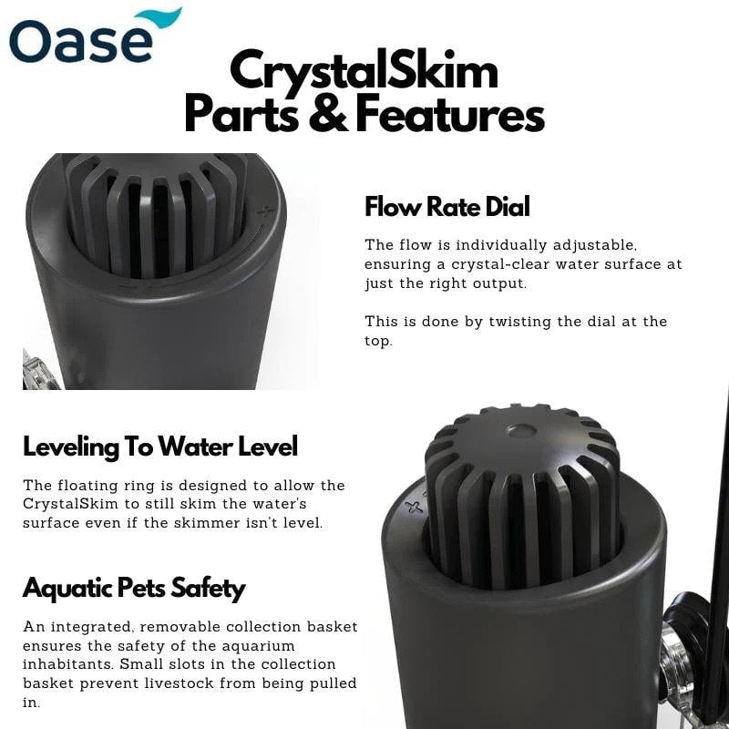 OASE - Skimmer Air Akuarium Crystalskim 350 600 untuk Aquascape Jernih