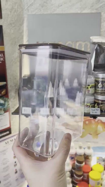 YASAM - Tangki Wadah Plastik Persegi Panjang untuk ikan cupang dengan segel